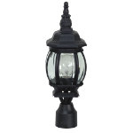 Black French Courtyard Outdoor Lantern