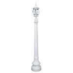 White French Courtyard Outdoor Lantern Post
