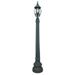 Green French Courtyard Outdoor Lantern Post