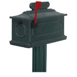 Green 60" Senator Mailbox Post