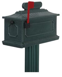 Green 60" Senator Mailbox Post