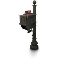 Black  Mailbox System - Mailbox Not Included